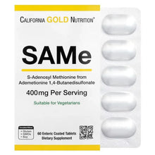 CaliforniaGoldNutrition_SAMe_Butanedisulfonate_400mg_60EntericCoatedTablets - USA Mega Market