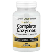 CaliforniaGoldNutrition_SimplyOne_CompleteEnzymeswithBetaineHCl_OxBileExtract_Full-SpectrumEnzymes_andBromelain_90Capsules - USA Mega Market