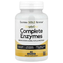 CaliforniaGoldNutrition_SimplyOne_CompleteEnzymeswithBetaineHCl_OxBileExtract_Full-SpectrumEnzymes_andBromelain_90Capsules - Brands For Less USA