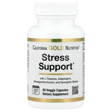 CaliforniaGoldNutrition_StressSupportwithL-Theanine_Ashwagandha_BotanicalBlend_andEnzymes_60VeggieCapsules - USA Mega Market