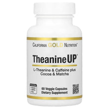 California Gold Nutrition, TheanineUP™, L-Theanine & Caffeine Plus Cocoa, and Matcha, 60 Veggie Capsules