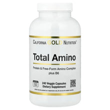 California Gold Nutrition, Total Amino with Vitamin B-6, and 20 Amino Acid Blend, 240 Veggie Capsules