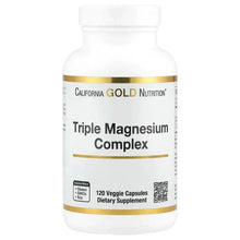 CaliforniaGoldNutrition_TripleMagnesiumComplex_Malate_Citrate_BisglycinateChelate_120VeggieCapsules_105mgperCapsule - USA Mega Market