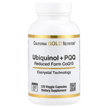 California Gold Nutrition, Ubiquinol Reduced Form CoQ10 + PQQ, 120 Veggie Capsules