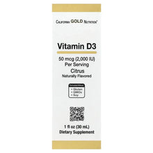 CaliforniaGoldNutrition_VitaminD3_Citrus_1floz_30ml - USA Mega Market