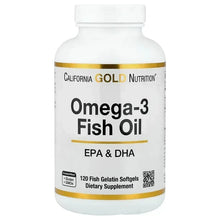 California Gold Nutrition, Omega-3 Fish Oil, 120 Fish Gelatin Softgels
