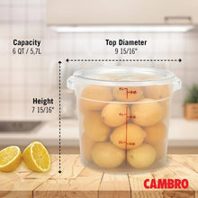 CambroRoundTranslucentContainerwithLid6qt._2pk.2 - USA Mega Market