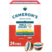 Cameron's Coffee Vanilla Hazelnut Flavored Naturally Caffeinated Keurig Pods, Light Roast, 24 Ct