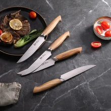 CangshanOlivSeriesSwedishSteel4-pieceSteakKnifeSet5 - USA Mega Market