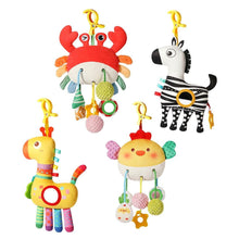 Car Seat & Stroller Toys For Babies 0-6 Months Crab Baby Car Seat Toys with Bell, Crinkle, Rattles, Clamp,Mirror, Squ Little