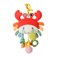 Car Seat & Stroller Toys For Babies 0-6 Months Crab Baby Car Seat Toys with Bell, Crinkle, Rattles, Clamp,Mirror, Squ Little