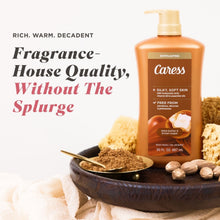 Caress Shea Butter & Brown Sugar Body Wash, Exfoliating & Moisturizing, Hyaluronic Acid, 30 oz