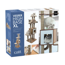 Catit Vesper High Base XL 62 inch Cat Tree, 5 Levels and 1 Condo, Walnut