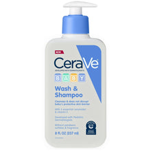 CeraVe Baby Wash & Shampoo, Tear-Free Cleanser for Sensitive Skin, 8 fl oz