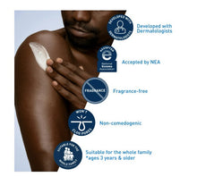 Crema hidratante CeraVe, hidratante facial y corporal para piel normal a muy seca, 473 ml