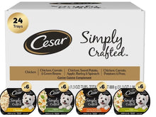 Cesar Simply Crafted Adult Wet Dog Food 1.3 oz Tubs, 24 Count