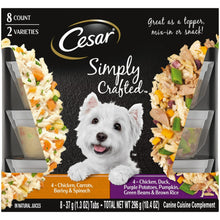 CesarSimplyCraftedChickenandVegetablesVarietyPackWetDogFoodToppers_1.3ozTubs_8Ct - USA Mega Market