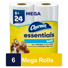 Charmin Essentials Soft Toilet Paper 6 Mega Rolls, 330 Sheets Per Roll