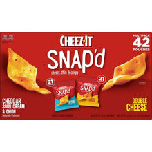 Cheez-It Snap'd, Baked Snack Chips, Variety Pack, 0.75 oz., 42 pk.