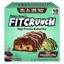 Chef Robert Irvine's FITCRUNCH High Protein Baked Bar, Mint Chocolate Chip, 18 ct.