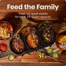 Chefman Stainless Steel Triple Slow Cooker & Buffet Server