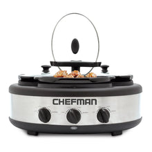 Chefman Triple Slow Cooker - Stainless Steel