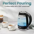 Chefman Fast-Boil 1.8L Electric Kettle, 1500W with Removable Tea Infuser