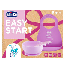 Chicco Easy Start Silicone Feeding Gift Set 6m+ - Pink, New