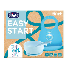 Chicco Easy Start Silicone Feeding Gift Set 6m+ - Teal, New
