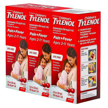 Children's Tylenol Pain + Fever Dye-Free Medicine, Cherry Flavor, 3 x 4 fl oz