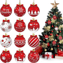 Chmadoxn12PcsWoodChristmasBallsOrnaments-3InchHanging-_1 - USA Mega Market