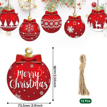 Chmadoxn12PcsWoodChristmasBallsOrnaments-3InchHanging2-_4 - USA Mega Market