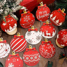 Chmadoxn12PcsWoodChristmasBallsOrnaments-3InchHanging3-_3 - USA Mega Market