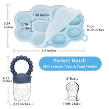 Clackibukvyz Silicone Baby Food Feeder & Freezer Tray Storage Containers, Double as Teething Toys, 2 Pack
