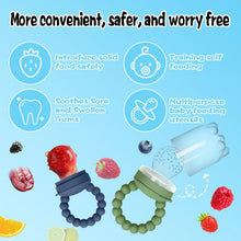 Clackibukvyz Silicone Baby Food Feeder & Freezer Tray Storage Containers, Double as Teething Toys, 2 Pack