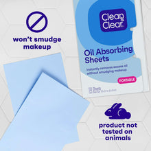 Clean & Clear Essentials Oil Absorbing Sheets for Oily Skin, 50 Count