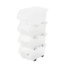 Clearly Stacking Storage Bins, 16-pack
