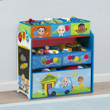 CoComelon Design & Store 6 Bin Toy Storage Organizer by Delta Children