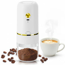 Coffee Grinder Electric,Electric Coffee Grinders Mannual for Home Use, Adjustable & Portable,Stainless Steel, White