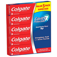 Colgate Cavity Protection Toothpaste with Fluoride, Regular Flavor, 8 oz., 5 pk.