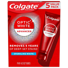 Colgate Optic White Advanced Teeth Whitening Sparkling White Toothpaste, 4.2 oz., 5 pk.