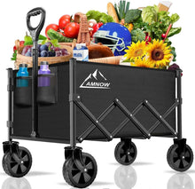 CollapsibleFoldingWagonCart-350LBSUtilityLargeCapacityCartFoldableWagonwithAllTerrainWheels-Groc_1244_1 - USA Mega Market