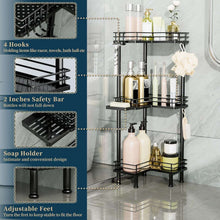 ConsumestCornerShowerCaddyStanding-3-TierStainlessSteelShowerOrganizerwithSoapHolderand4Hooks-La_1121_7 - USA Mega Market