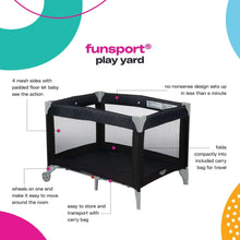 Cosco Kids™ Baby Playpen Funsport Portable Baby Play Yard, Noir Dot