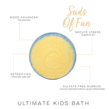 Cosset Playful Bubble Bath Bomb two-pack for Kids, Fruity Scented with a Toy Surprise, 18 oz