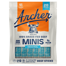 Country Archer Grass-Fed Beef Stick Minis Original, 0.5 oz, 28-Count
