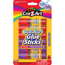 Cra-Z-Art Washable Glue Sticks, Disappearing Purple, 6 Count, Total Weight 1.29oz