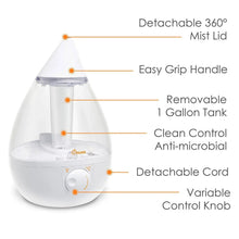 Crane Drop Ultrasonic Cool Mist Humidifier