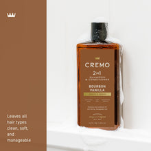 Cremo 2-in-1 Men's Shampoo & Conditioner, Bourbon Vanilla Scent, 16 fl oz