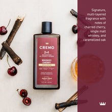 Cremo 2-in-1 Men's Shampoo & Conditioner, Whiskey Cherry Scent, 16 fl oz (PACK OF 3 )